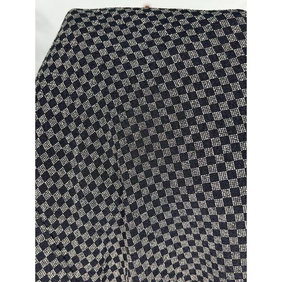 DRESS TO KILL Jane Mohr OS Navy Checkerboard Asymmetric Shirt Top Tunic - Picture 4 of 10